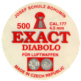 JSB  -  Luchtdruk Kogeltjes  -  kaliber 5.05mm / .20  -  DIABOLO EXACT  -  inhoud 500